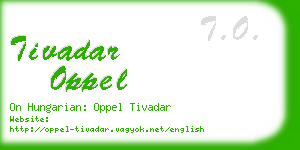 tivadar oppel business card